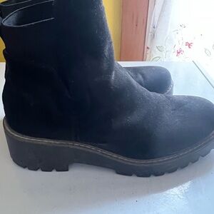 Women's Black Suede Ankle Boots Rock Candy size 10